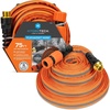 image:imageHydroTech FLATJACKET 58 75 ft Flexible Garden Hose with Patented Force Control Technology  KinkFree Lightweight Design for Lawn Care Gardening Car Washing and Outdoor Cleaning75 Feet